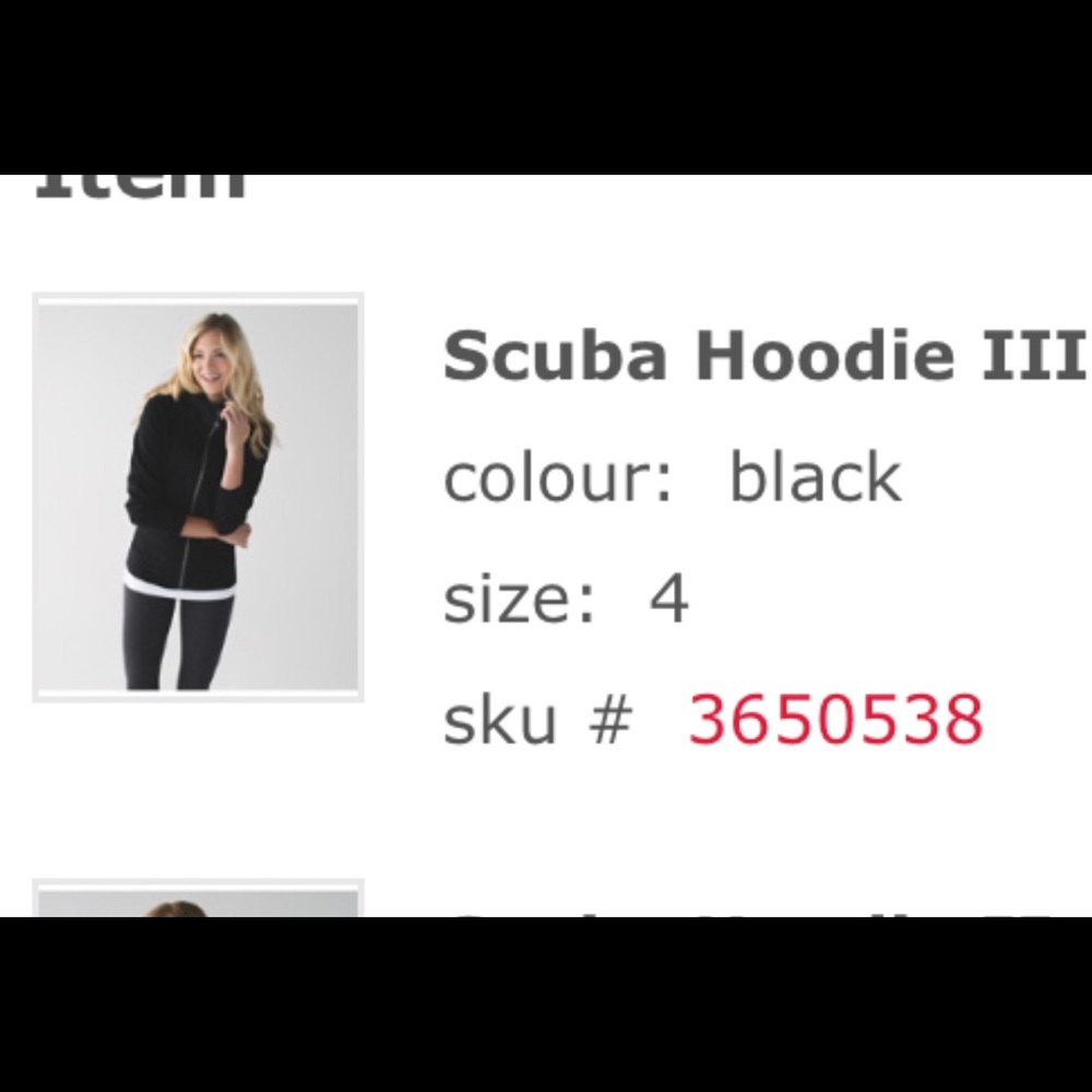 LuluLemon scuba hoodie III IN BLACK!